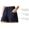 image:imageWillit Womens 4 Linen Blend Casual ShortsNavy Blue