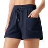 image:imageWillit Womens 4 Linen Blend Casual ShortsNavy Blueupdate