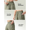 image:imageWillit Womens 4 Linen Blend Casual ShortsSage Greenupdate