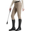 image:imageWillit Womens Fleece Lined Riding Breeches Full Seat Silicone GripKhaki