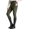 image:imageWillit Womens Fleece Lined Riding Breeches Full Seat Silicone GripOlive
