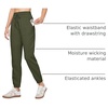 image:imageWillit Womens Linen Joggers Pants Lightweight BreathableArmy Green