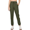 image:imageWillit Womens Linen Joggers Pants Lightweight BreathableArmy Green