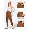 image:imageWillit Womens Linen Joggers Pants Lightweight BreathableCaramel