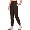 image:imageWillit Womens Linen Joggers Pants Lightweight BreathableDark Brownupdate