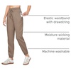 image:imageWillit Womens Linen Joggers Pants Lightweight BreathableDeep Khaki