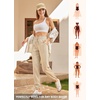 image:imageWillit Womens Linen Joggers Pants Lightweight BreathableKhaki