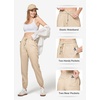 image:imageWillit Womens Linen Joggers Pants Lightweight BreathableKhaki