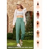image:imageWillit Womens Linen Joggers Pants Lightweight BreathableLake Green