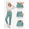 image:imageWillit Womens Linen Joggers Pants Lightweight BreathableLake Greenupdate
