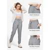 image:imageWillit Womens Linen Joggers Pants Lightweight BreathableLight Gray