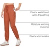 image:imageWillit Womens Linen Joggers Pants Lightweight BreathableOrange