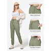 image:imageWillit Womens Linen Joggers Pants Lightweight BreathableSage Greenupdate