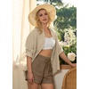 image:imageWillit Womens Linen Shirts Button Down Loose FitLight Khaki