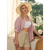 image:imageWillit Womens Linen Shirts Button Down Loose FitPink