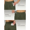 image:imageWillit Womens Linen Shorts Wide LegArmy Green