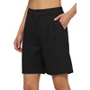image:imageWillit Womens Linen Shorts Wide LegBlack