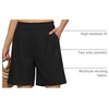 image:imageWillit Womens Linen Shorts Wide LegBlack