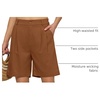 image:imageWillit Womens Linen Shorts Wide LegCaramel