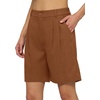 image:imageWillit Womens Linen Shorts Wide LegCaramelupdate