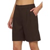 image:imageWillit Womens Linen Shorts Wide LegDark Brown
