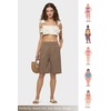 image:imageWillit Womens Linen Shorts Wide LegDeep Khaki