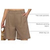 image:imageWillit Womens Linen Shorts Wide LegDeep Khaki