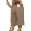 image:imageWillit Womens Linen Shorts Wide LegDeep Khakiupdate