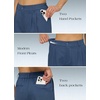 image:imageWillit Womens Linen Shorts Wide LegDenim Blue