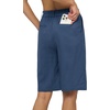 image:imageWillit Womens Linen Shorts Wide LegDenim Blue