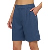 image:imageWillit Womens Linen Shorts Wide LegDenim Blueupdate
