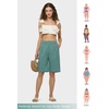 image:imageWillit Womens Linen Shorts Wide LegLake Greenupdate