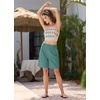 image:imageWillit Womens Linen Shorts Wide LegLake Greenupdate