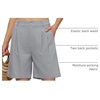 image:imageWillit Womens Linen Shorts Wide LegLight Gray
