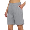 image:imageWillit Womens Linen Shorts Wide LegLight Grayupdate