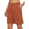 image:imageWillit Womens Linen Shorts Wide LegOrange