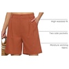 image:imageWillit Womens Linen Shorts Wide LegOrange