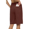 image:imageWillit Womens Linen Shorts Wide LegReddish Brown