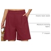 image:imageWillit Womens Linen Shorts Wide LegRose