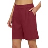 image:imageWillit Womens Linen Shorts Wide LegRoseupdate