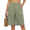 image:imageWillit Womens Linen Shorts Wide LegSage Green