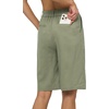 image:imageWillit Womens Linen Shorts Wide LegSage Greenupdate