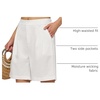 image:imageWillit Womens Linen Shorts Wide LegWhite