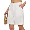 image:imageWillit Womens Linen Shorts Wide LegWhite