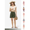 image:imageWillit Womens Linen Shorts with PocketsArmy Green