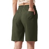 image:imageWillit Womens Linen Shorts with PocketsArmy Green