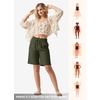 image:imageWillit Womens Linen Shorts with PocketsArmy Green