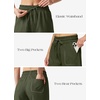 image:imageWillit Womens Linen Shorts with PocketsArmy Green