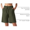 image:imageWillit Womens Linen Shorts with PocketsArmy Green