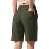 image:imageWillit Womens Linen Shorts with PocketsArmy Greenupdate